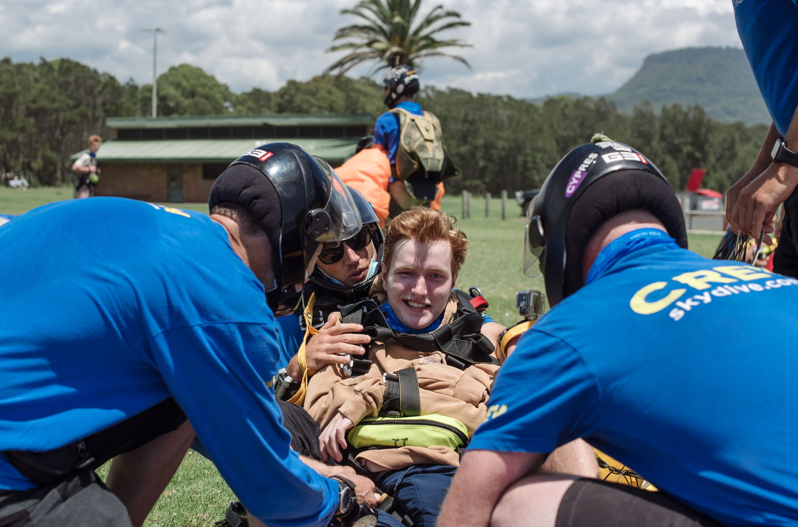 Accessible skydive landing