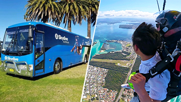 Skydive Newcastle free sydney cbd Transfer